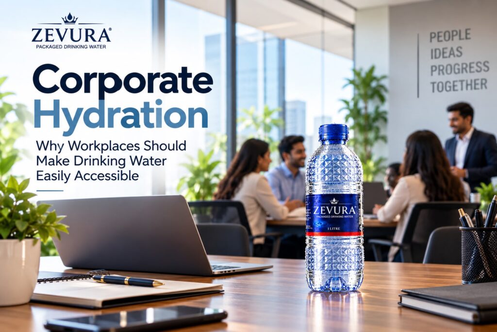 ZEVURA packaged drinking water for workplace hydration